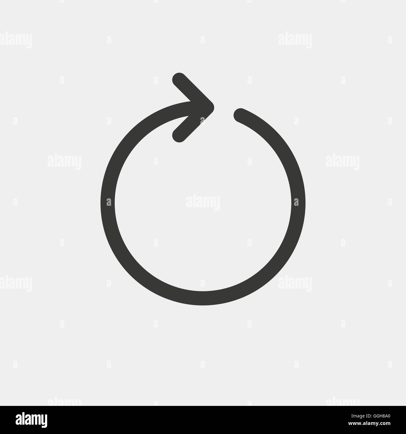 refresh sign icon of brown outline for illustration Stock Vector Image ...
