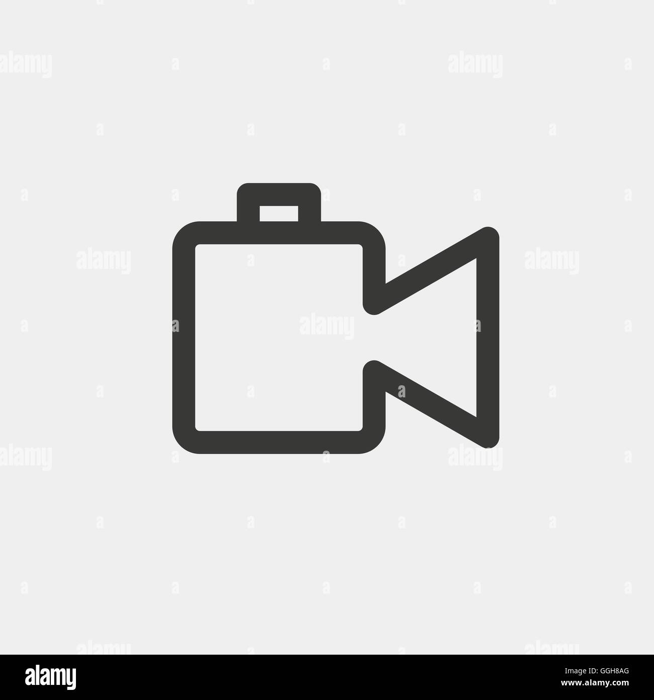 camera video icon of brown outline for illustration Stock Vector Image ...
