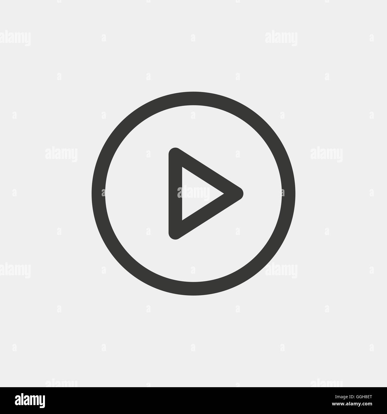 Video player icon brown outline hi-res stock photography and images - Alamy