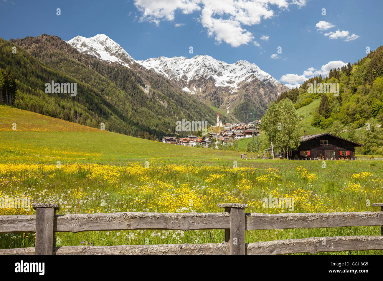 geography / travel, Italy, South Tyrol, the village Muehlwald, Tauferer Ahrntal (Ahrn Valley) , Additional-Rights-Clearance-Info-Not-Available Stock Photo