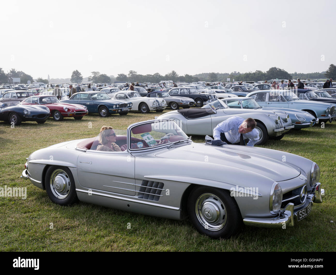 Mercedes-Benz SL300 Roadster, Goodwood Revival 2014, Racing Sport, Classic Car, Goodwood, Chichester, Sussex, England, Great Bri Stock Photo