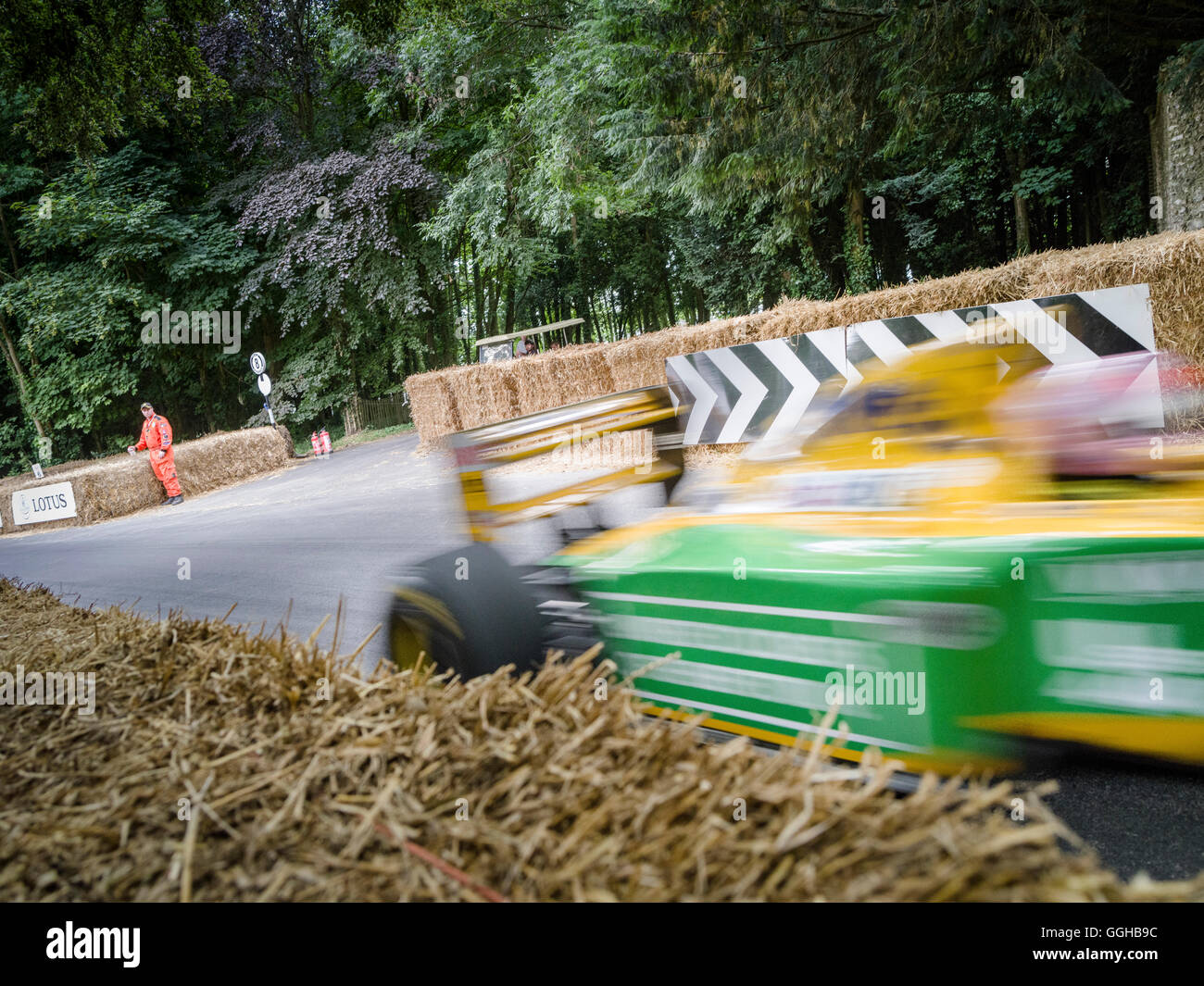 Benetton-Ford B192 Formula 1 racing car, Goodwood Festival of Speed 2014, racing, car racing, classic car, Chichester, Sussex, U Stock Photo
