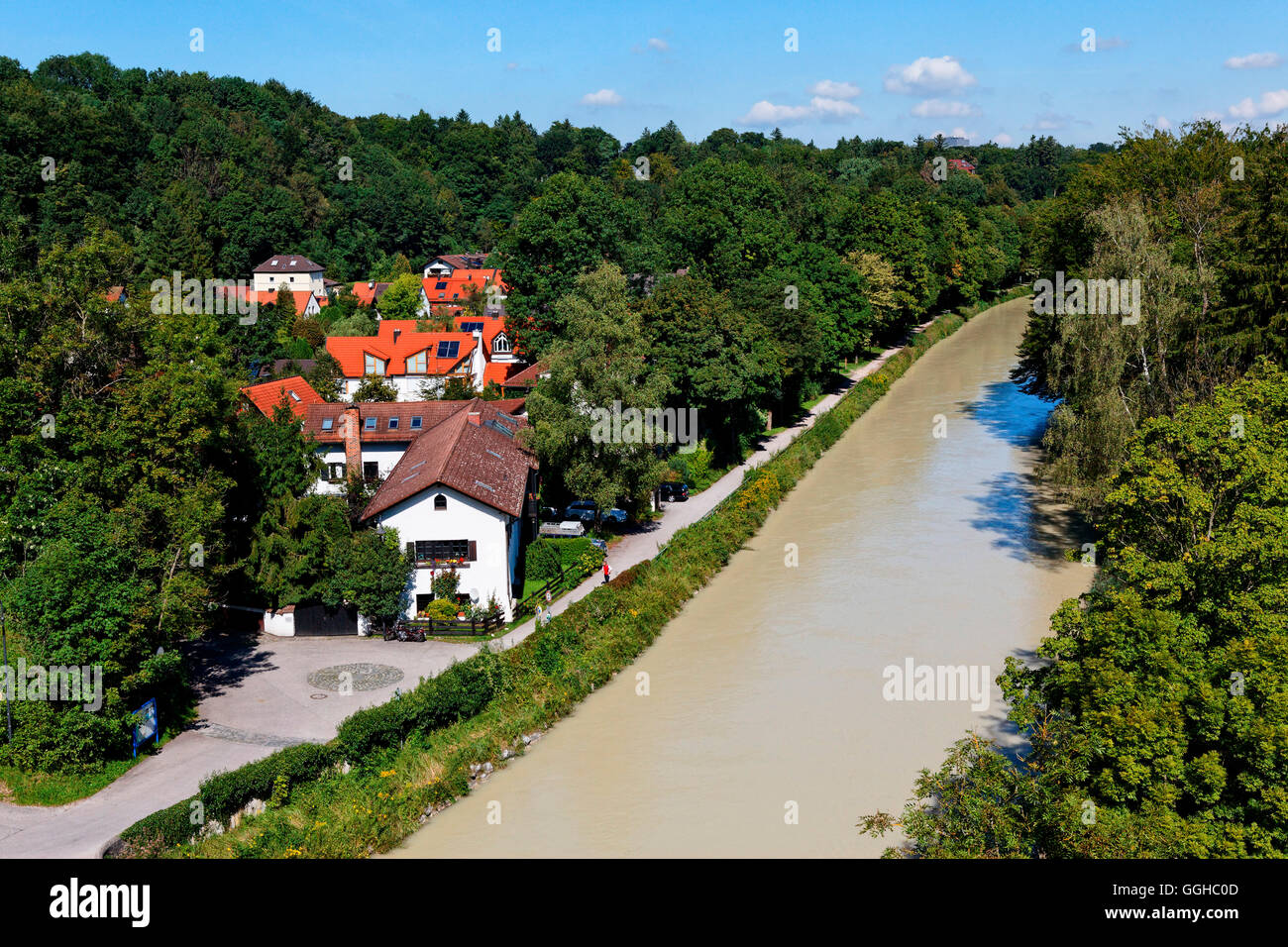 Isar Canal Grosshesselohe Munich Upper Bavaria Bavaria