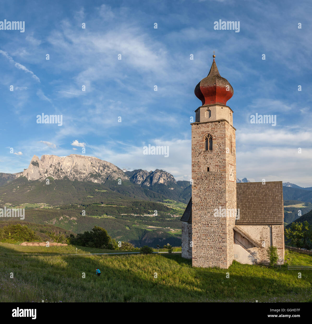 geography / travel, Italy, South Tyrol, the St. St. Nicholas church in Mittelberg, Additional-Rights-Clearance-Info-Not-Available Stock Photo