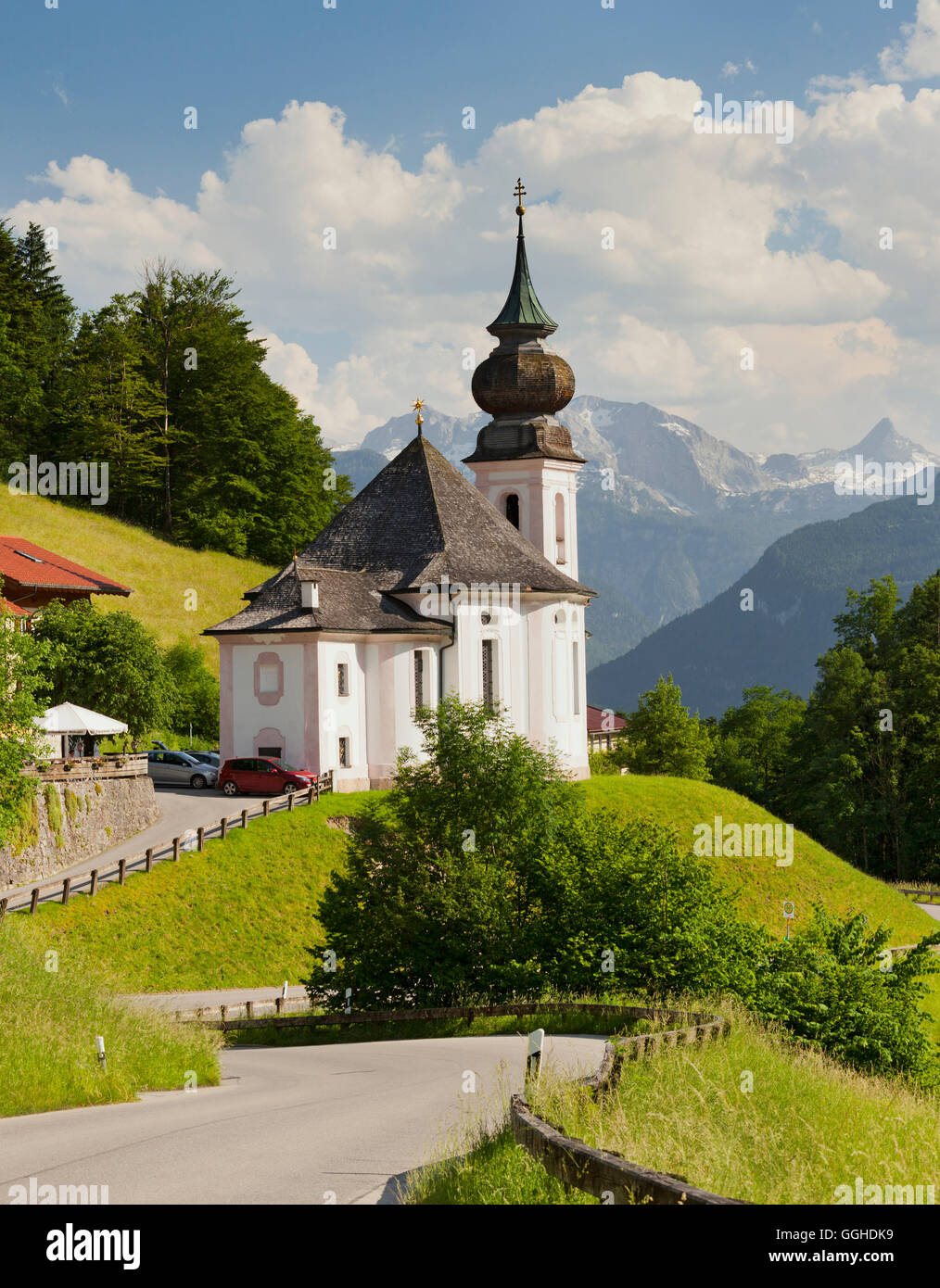 Maria Gern church, Vordergern, Berchtesgadener Land, Bavaria, Germany Stock Photo