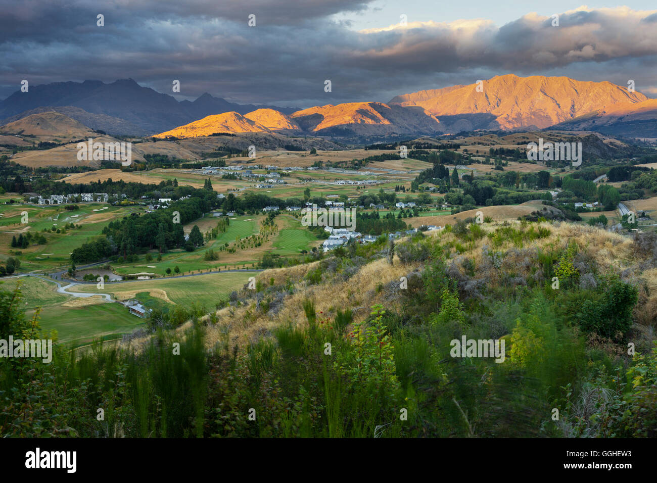 Feehly Hill Scenic Reserve, Arrowtown, Otago, South Island, New Zealand Stock Photo