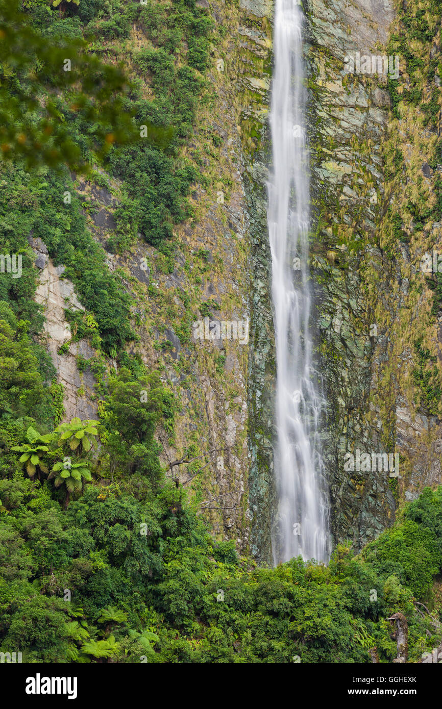 Humboldt Falls, Fiordland National Park, Southland, South Island, New Zealand Stock Photo