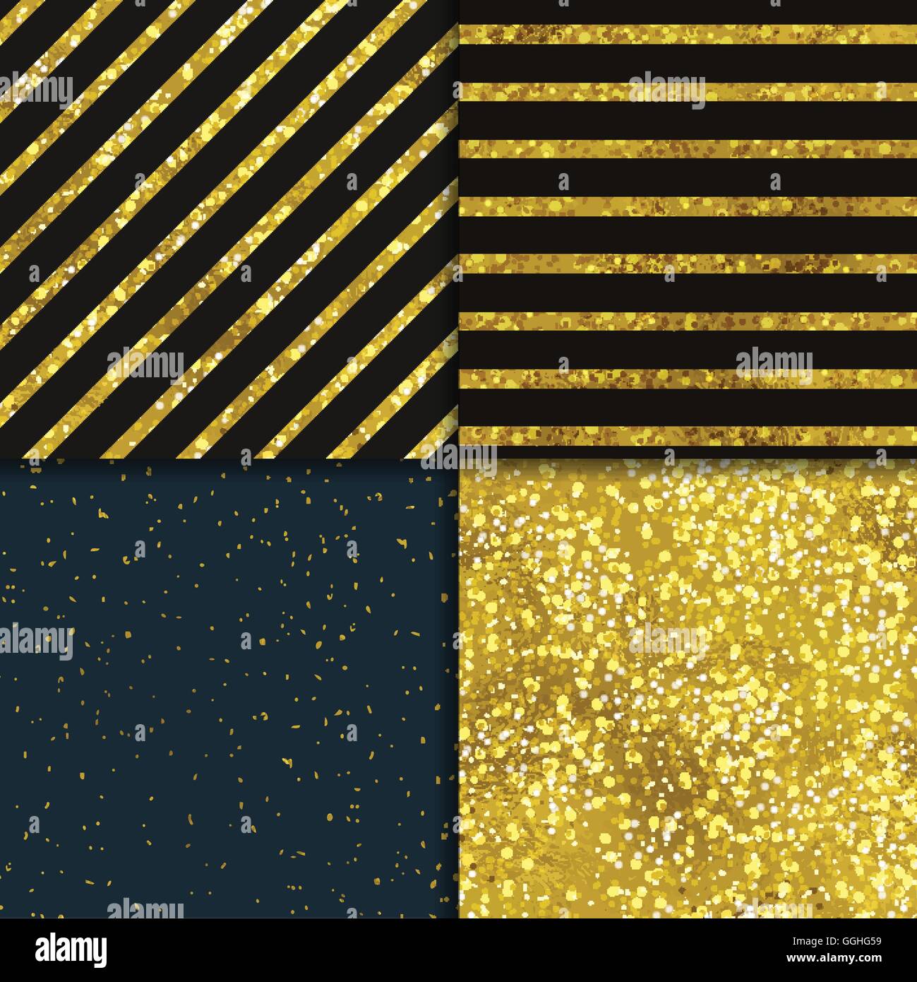 Golden seamless pattern set Stock Vector Image & Art - Alamy