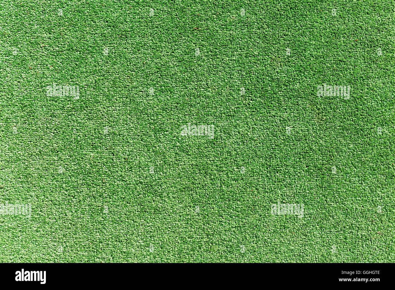 Artificial green grass on football field Stock Photo