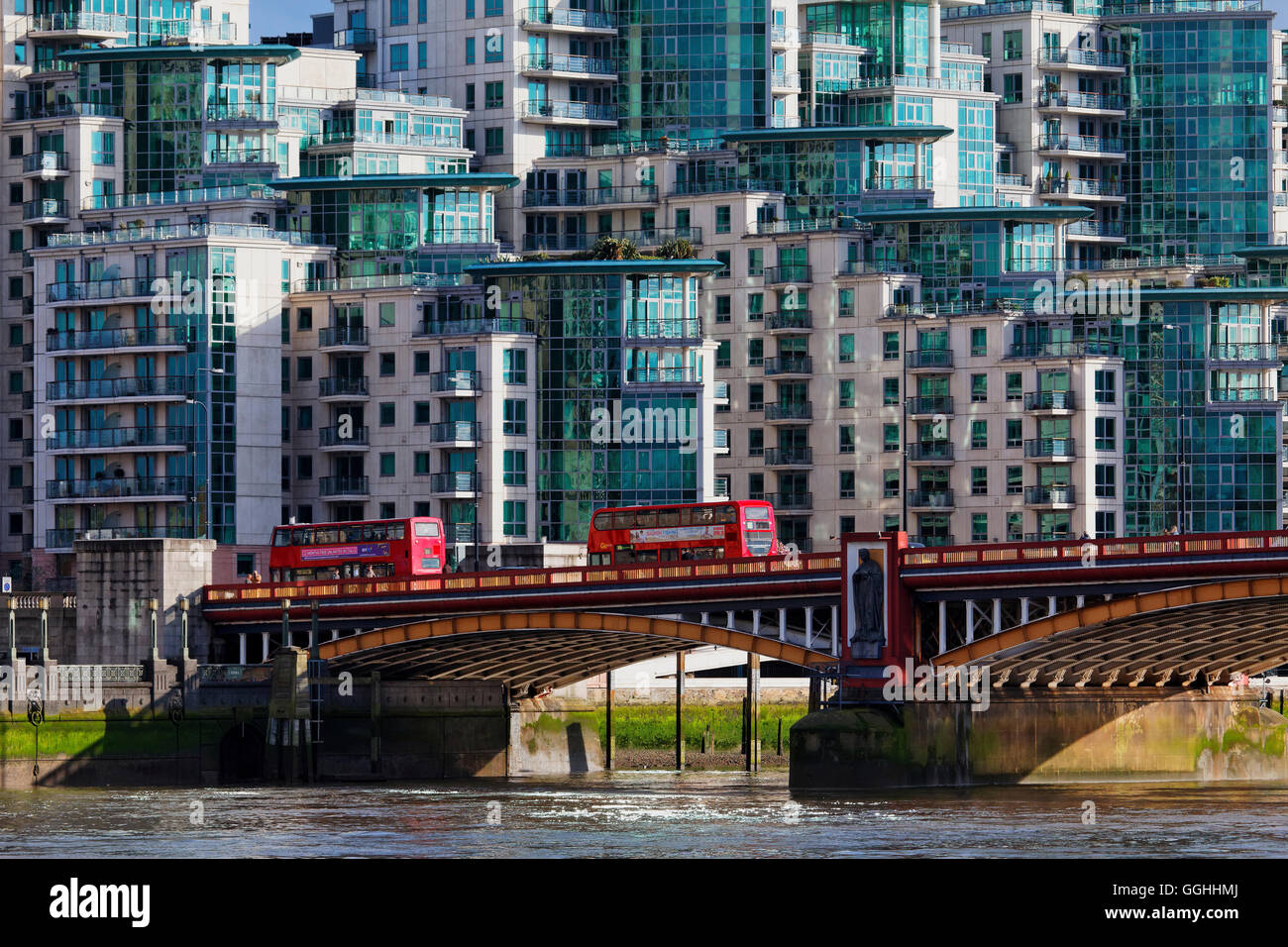 Vauxhall Bridge and St. Georges Wharf, Vauxhall, London, England, United Kingdom Stock Photo