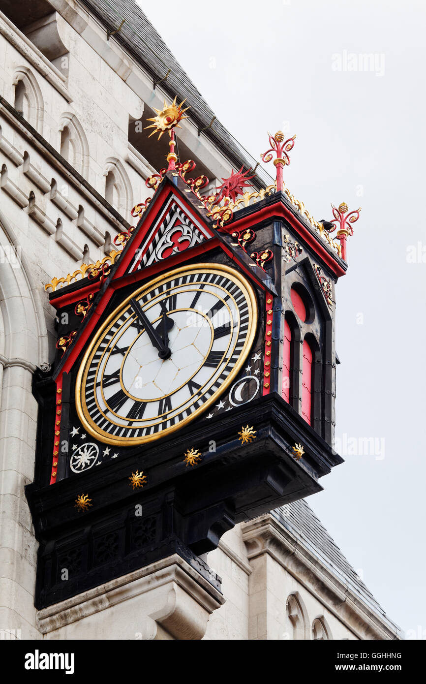 Clock in Fleet Street, City, London, England, United Kingdom Stock Photo Alamy