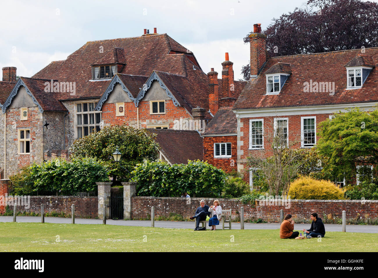 Cathedral Close, Salisbury, Wiltshire, England, Great Britain Stock Photo