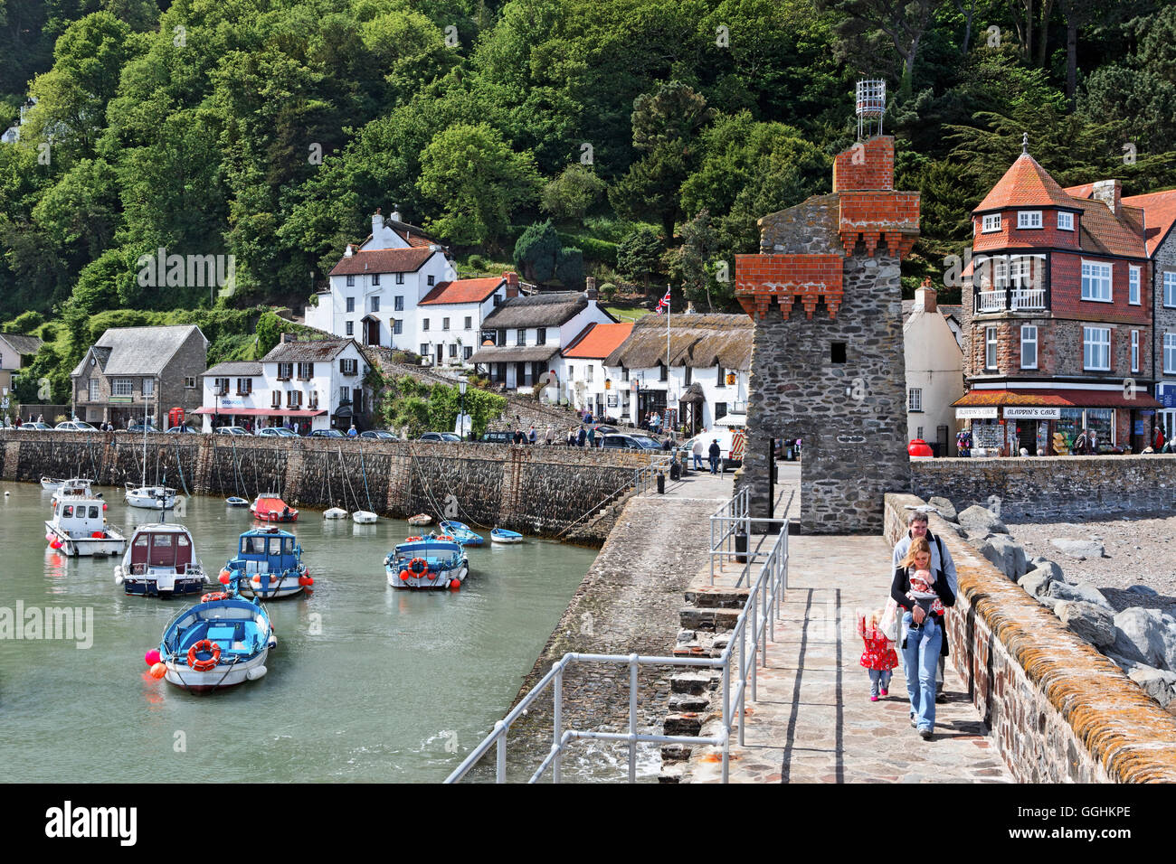 Lynmouth harbour, Devon, England, Great Britain Stock Photo