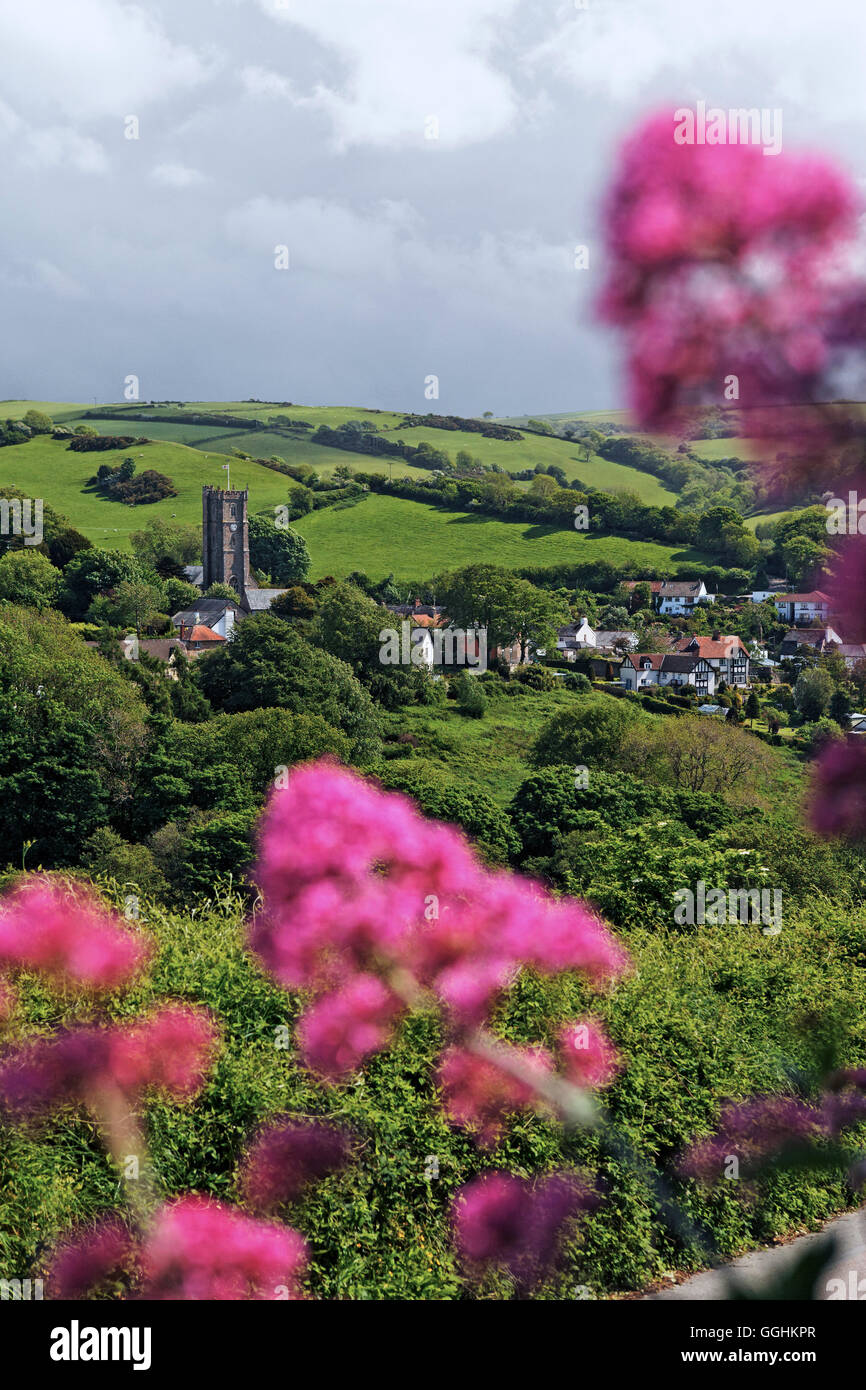 View of the village of Berrynarbor, Devon, England, Great Britain Stock Photo