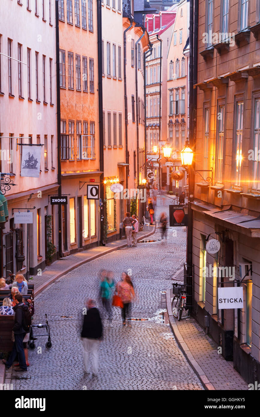 Osterlanggatan, Gamla Stan, Stockholm, Sweden Stock Photo