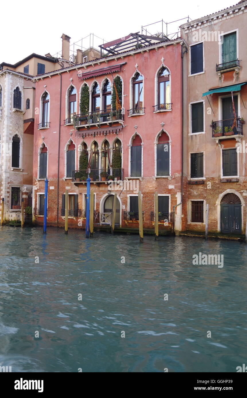 Venice, Grand Canal, Palazzo da Lezze Stock Photo