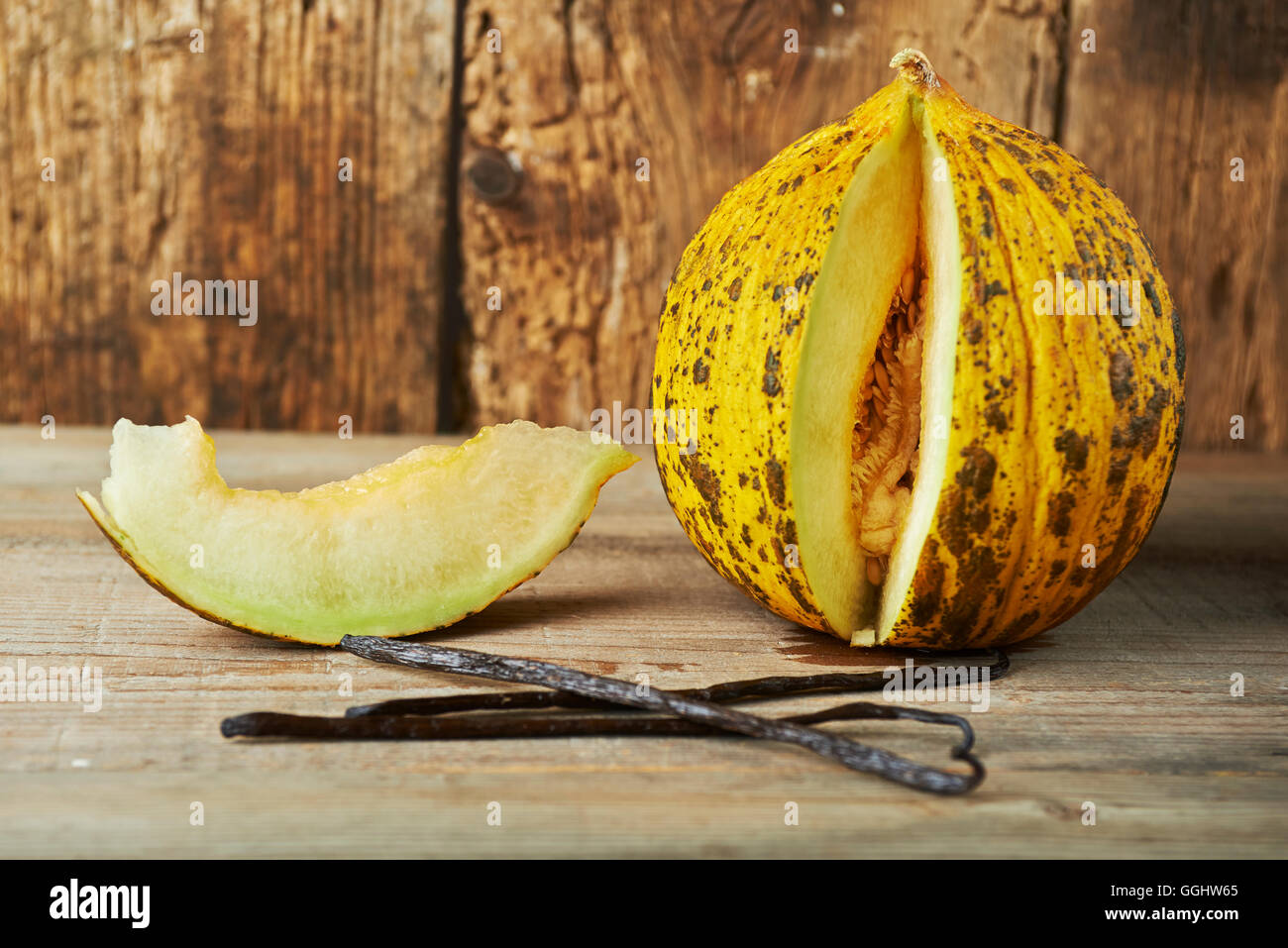 Fresh melon with spice clove and vanilla Stock Photo Alamy