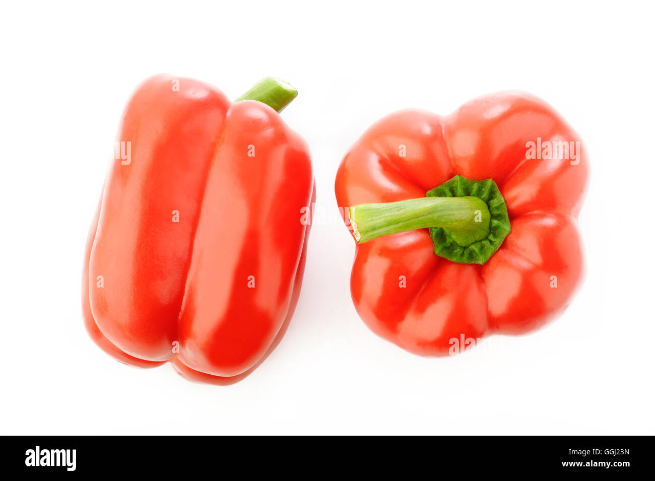 ripe red pepper isolated on white background Stock Photo