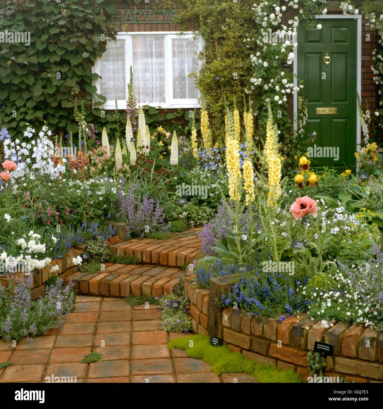 Cottage Garden - (Please credit: Photos Horticultural/ Roger Harvey Garden World) (Exhibit at Chelsea FS 1997)   COT07 Stock Photo