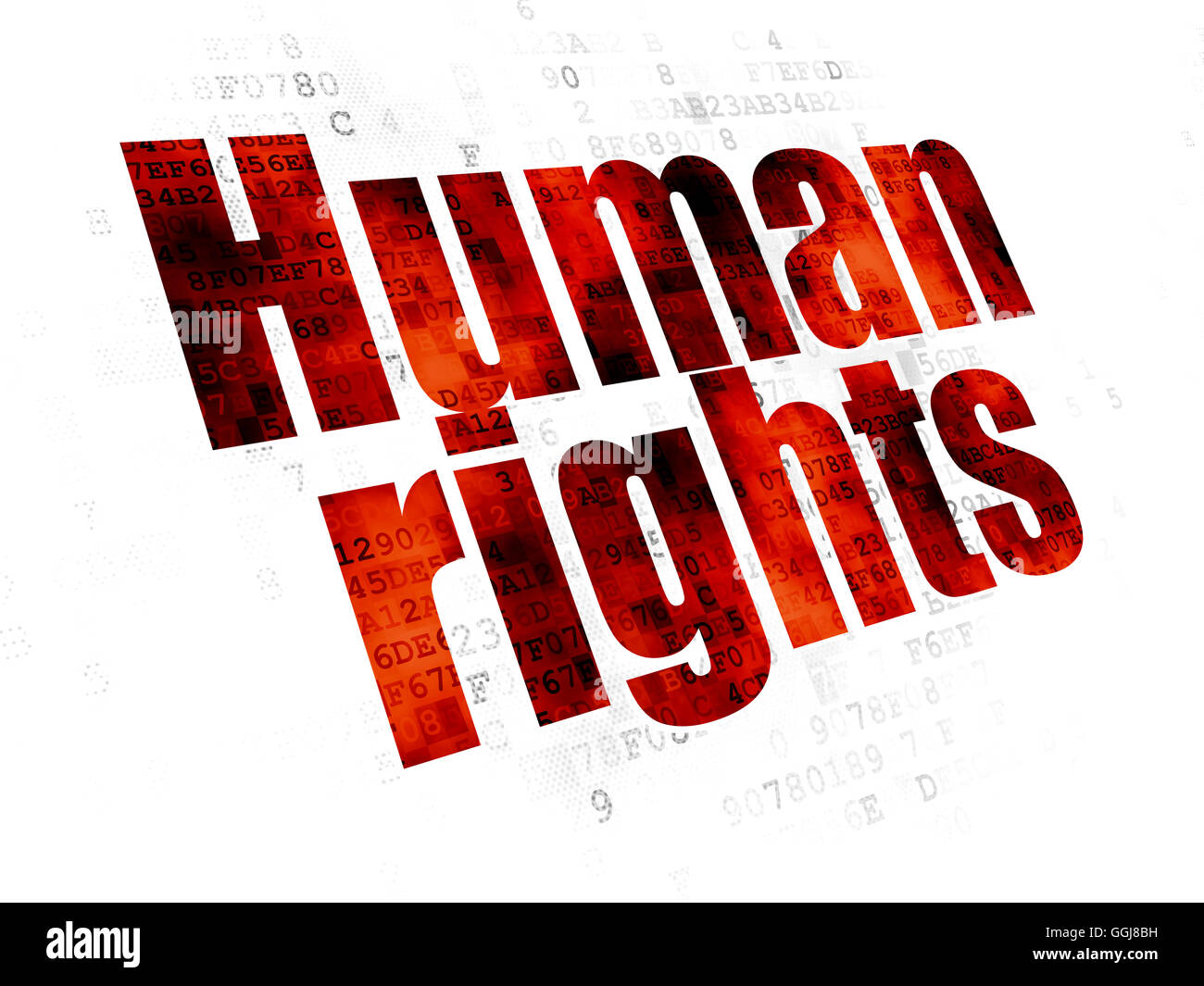 Politics concept: Human Rights on Digital background Stock Photo - Alamy