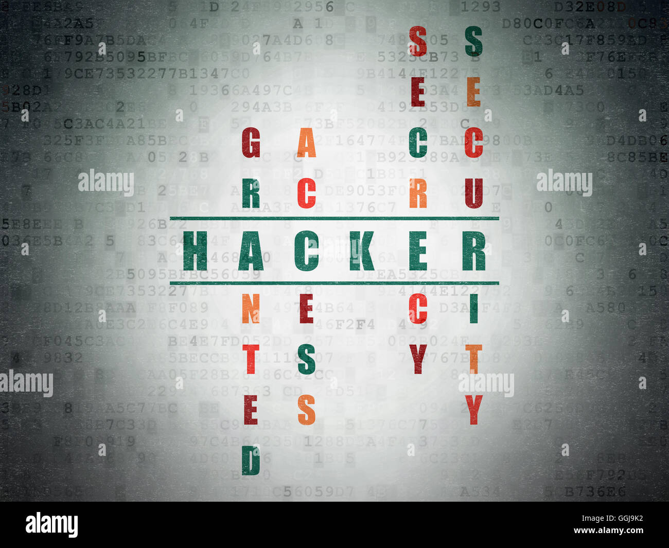Safety concept Hacker in Crossword Puzzle Stock Photo Alamy