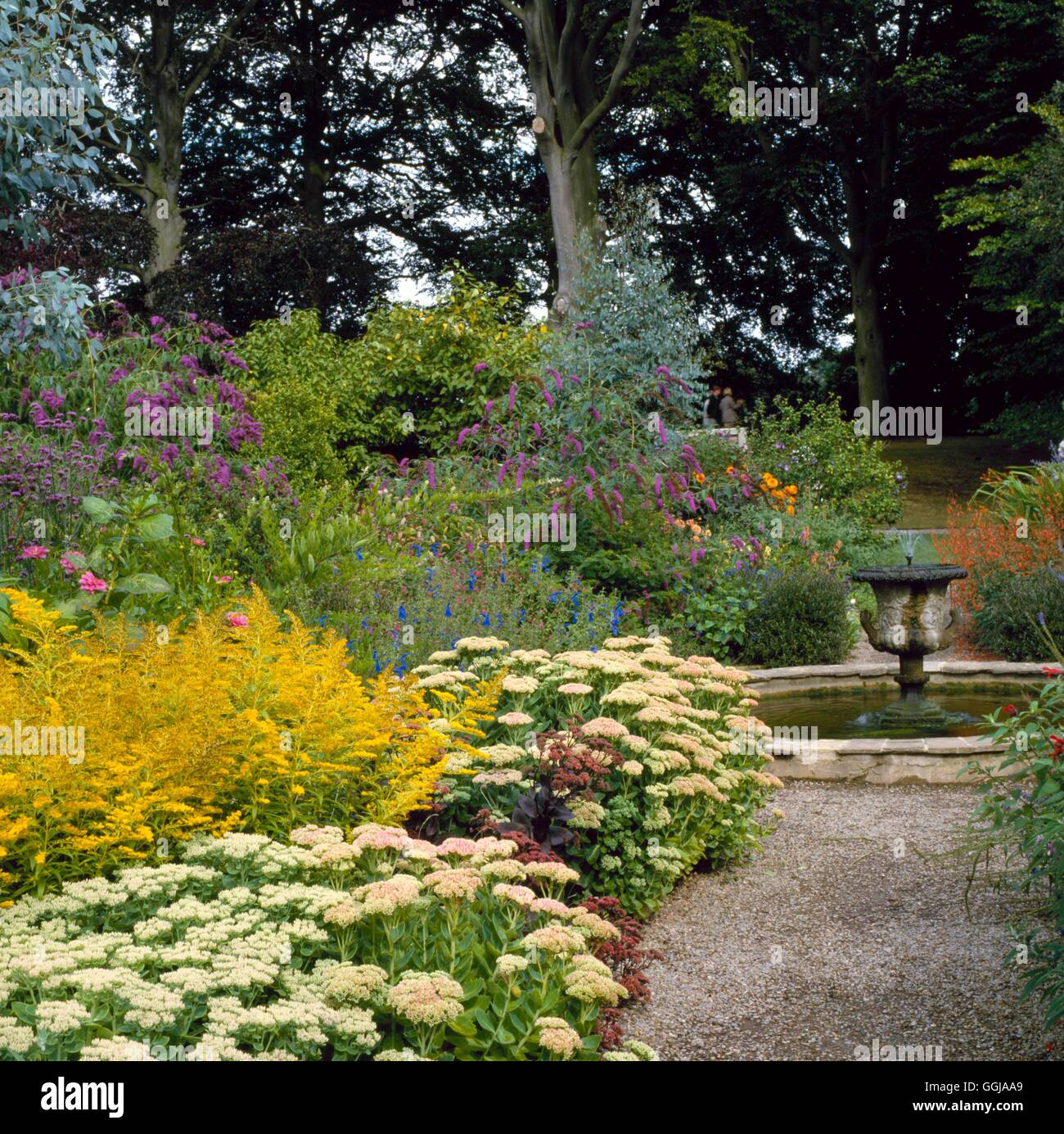 Newby Hall and Gardens - Ripon  North Yorkshire - The Autumn Garden   GDN058384     Photos Horticult Stock Photo
