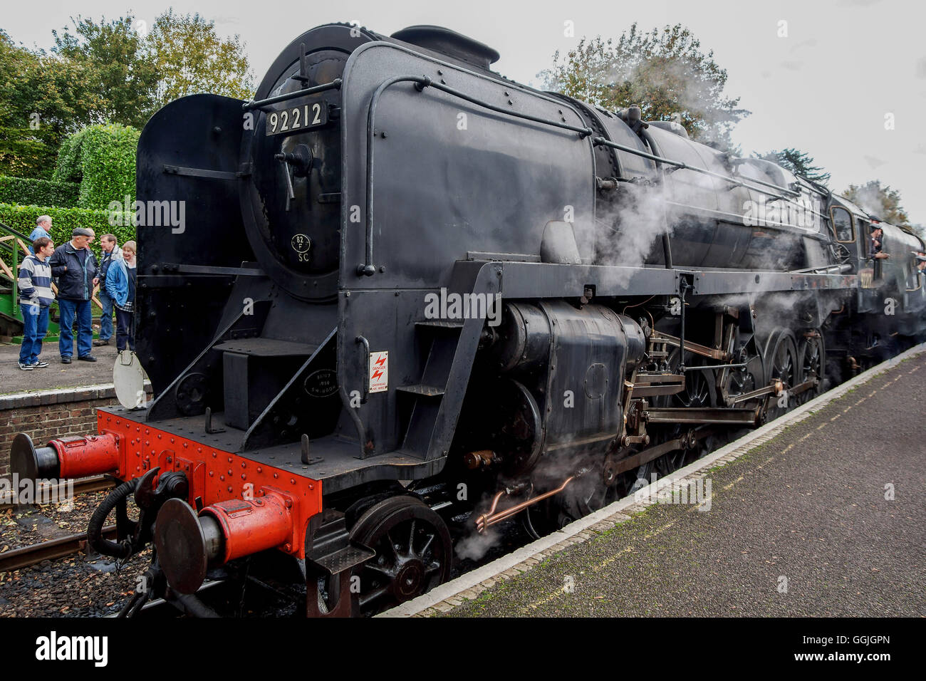 A steam locomotive on the Mid Hants Railway (Watercress Line) Stock Photo