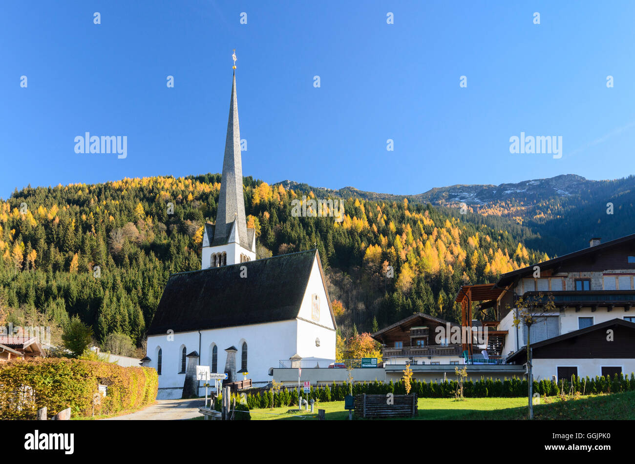 Saalfelden am Steinernen Meer: church in Gerling, Austria, Salzburg, Pinzgau Stock Photo