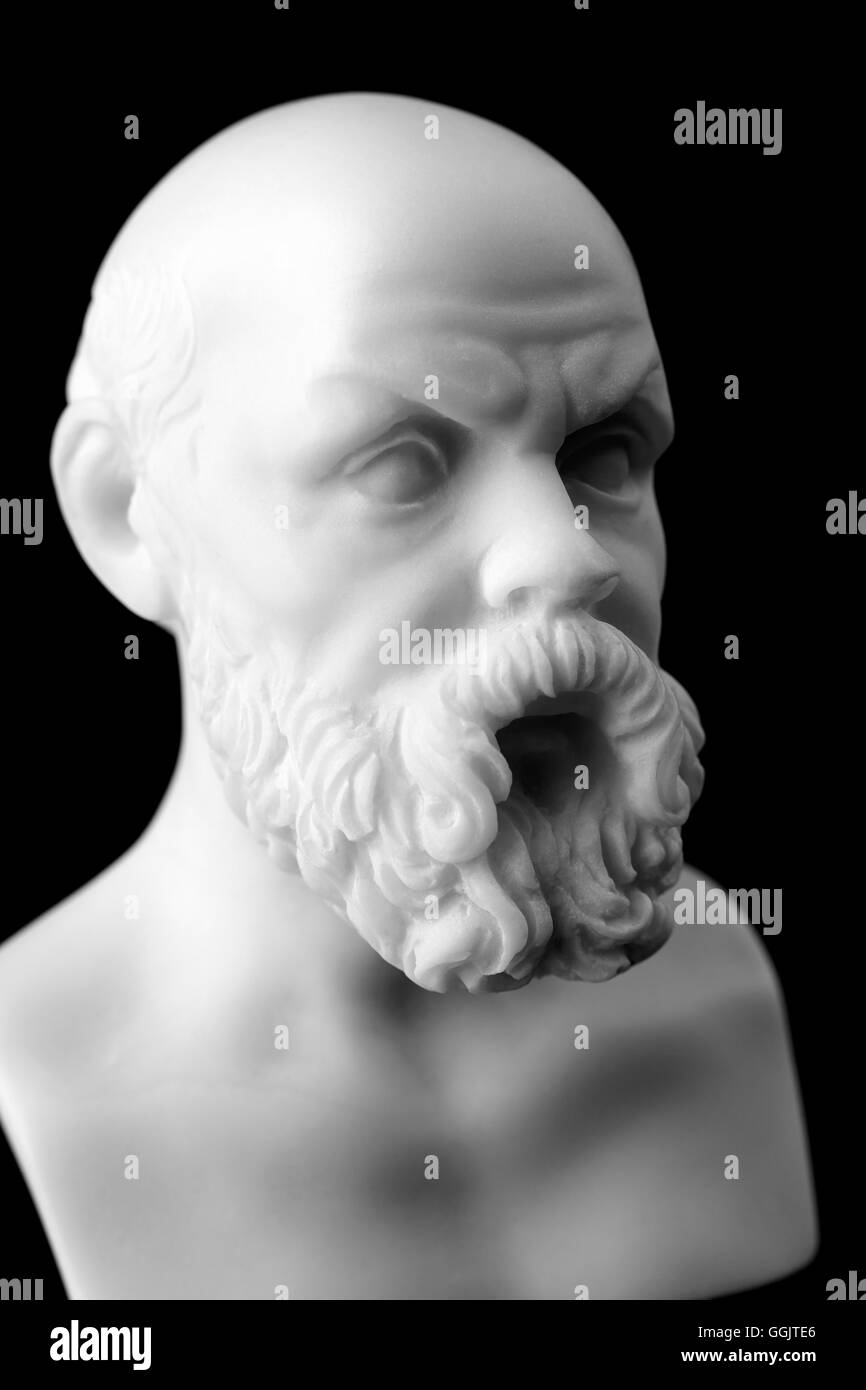 Socrates lived in Athens (470 BC - 399 BC) was a Greek Athenian philosopher is one of the most important figures in the world. Stock Photo