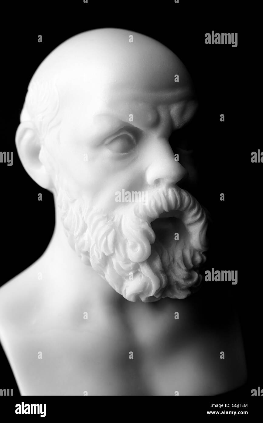 Socrates lived in Athens (470 BC - 399 BC) was a Greek Athenian philosopher is one of the most important figures in the world. Stock Photo