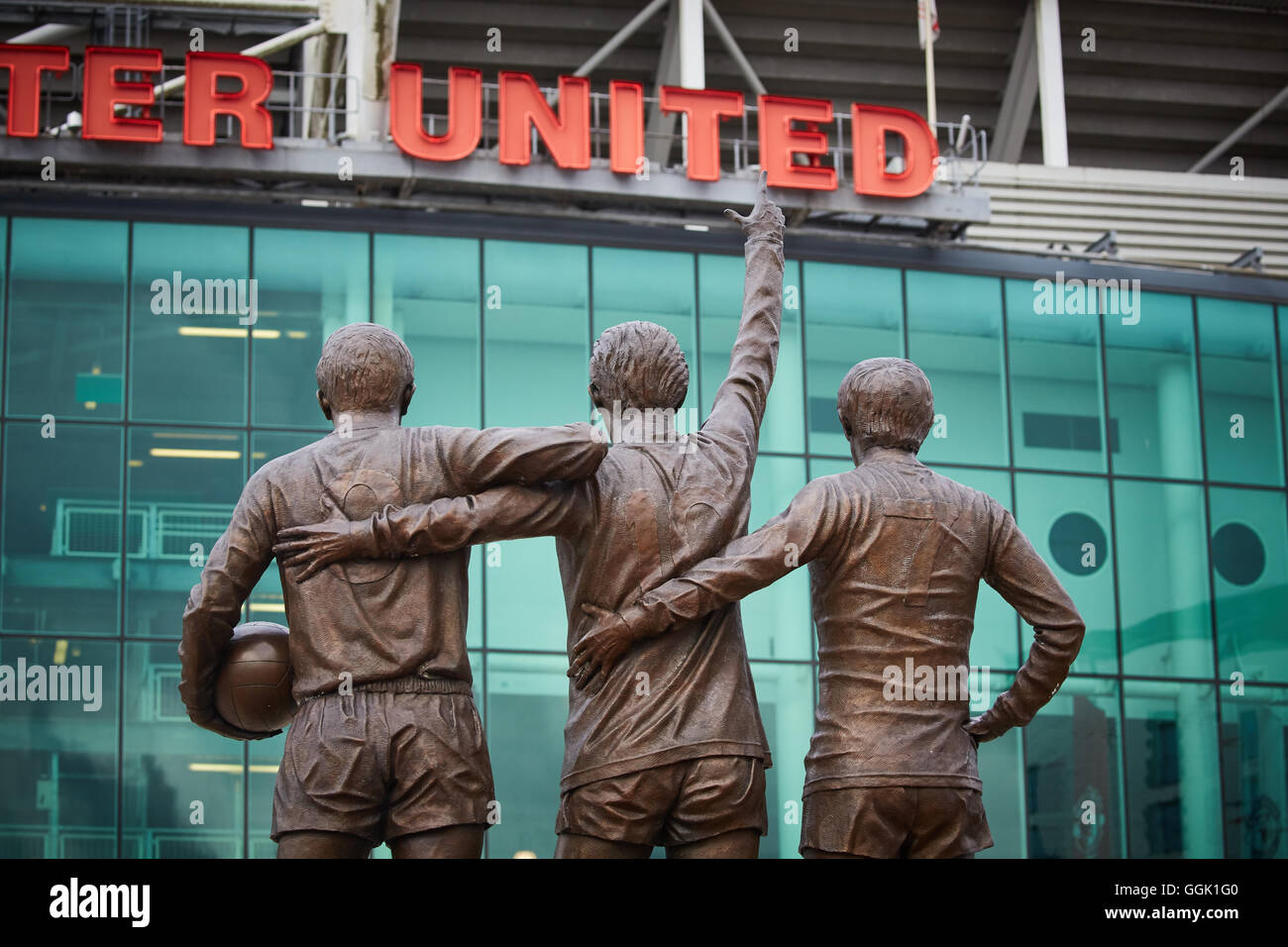 Manchester United Holy Trinity Matt Busby Statue Artist Creative Stock Photo Alamy