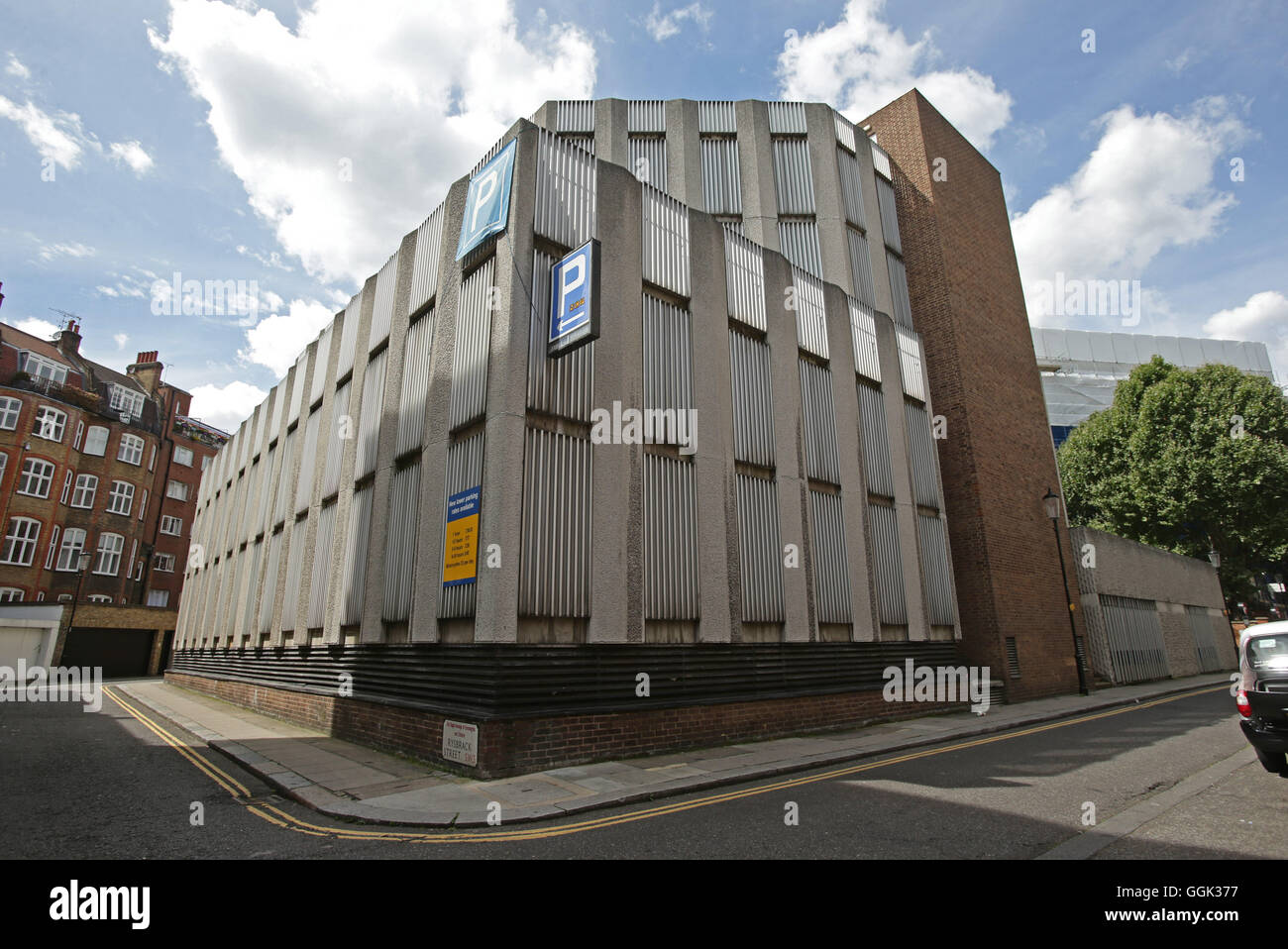 General view of Pavilion Road NCP Car Park in Knightsbridge, London