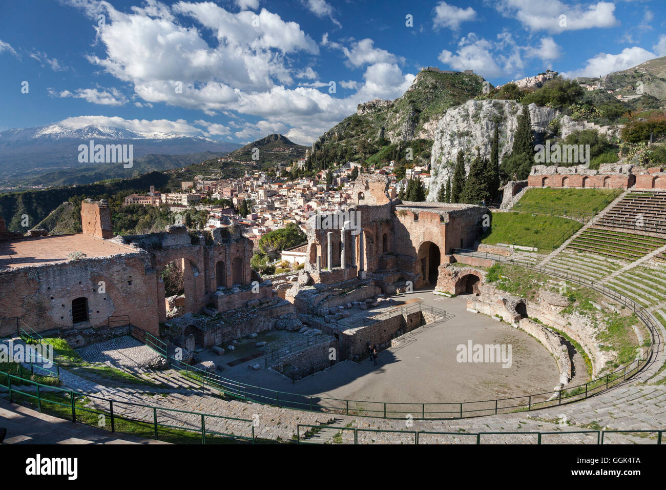 Teatro Greco, Taormina, Messina, Sicily, Italy Stock Photo - Alamy