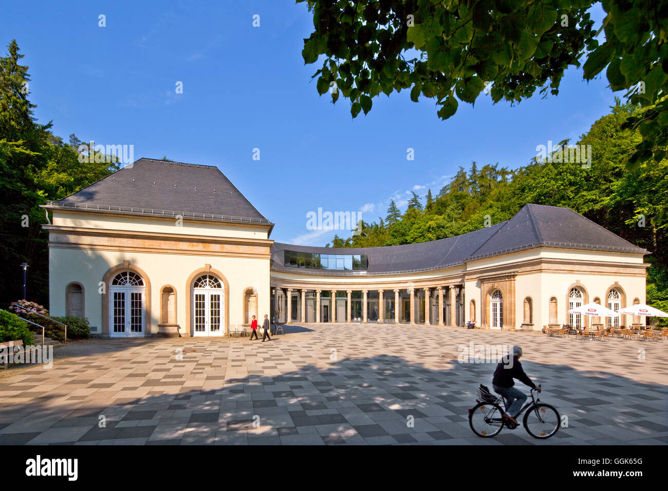 Exterior of Wandelhalle Bad Wildungen in Europe's largest spa park, Bad Wildungen, Hesse, Germany, Europe Stock Photo