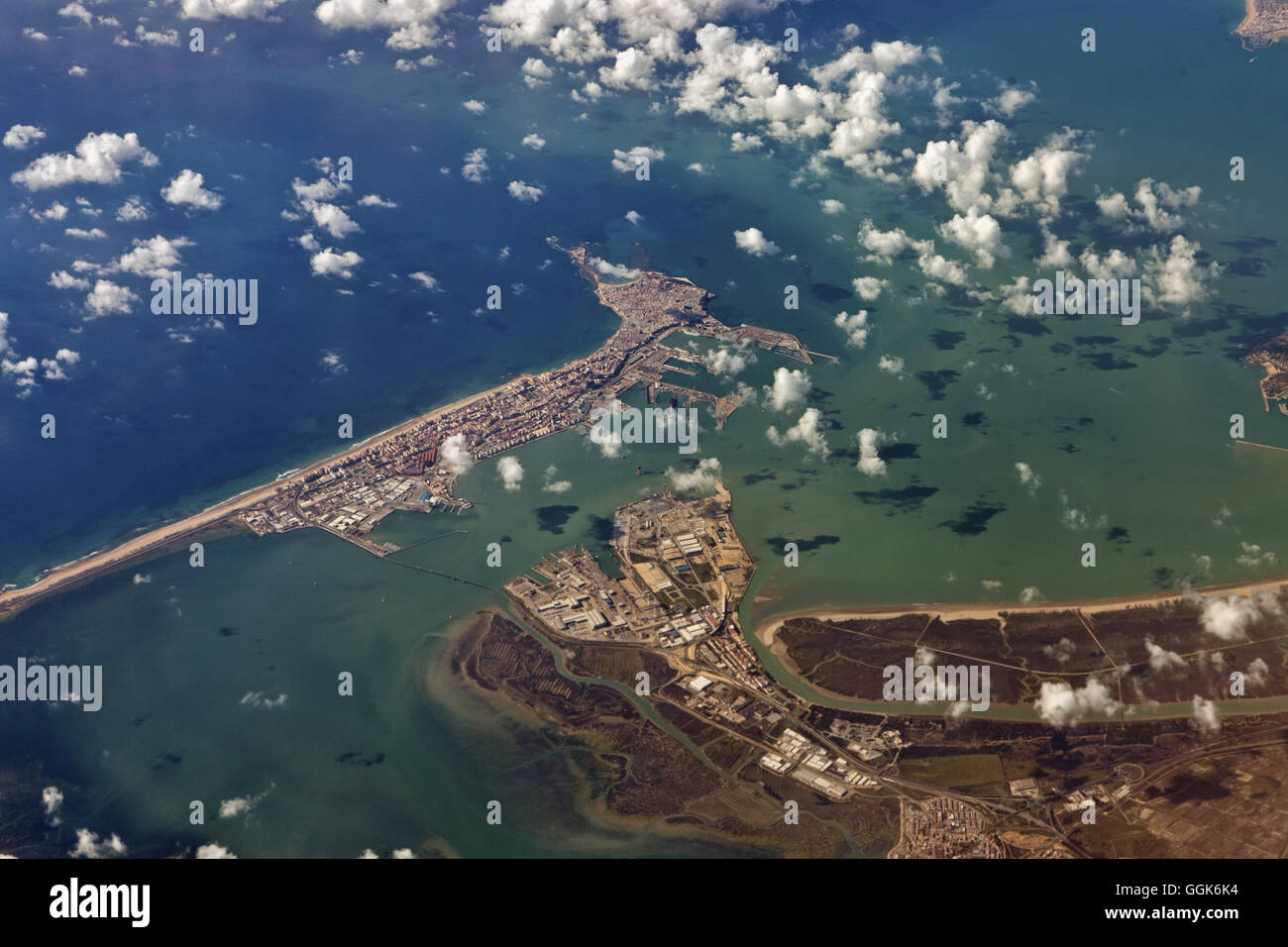 Aerial view of Cadiz, Andalusia, Spain Stock Photo
