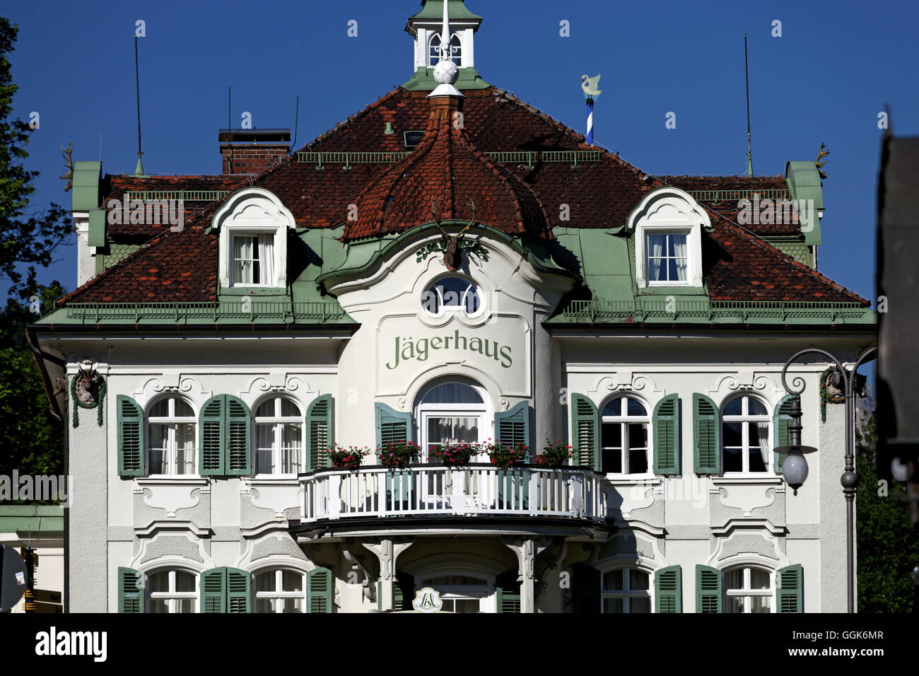 Schlosshotel Jaegerhaus, Hohenschwangau, Bavaria, Germany Stock Photo