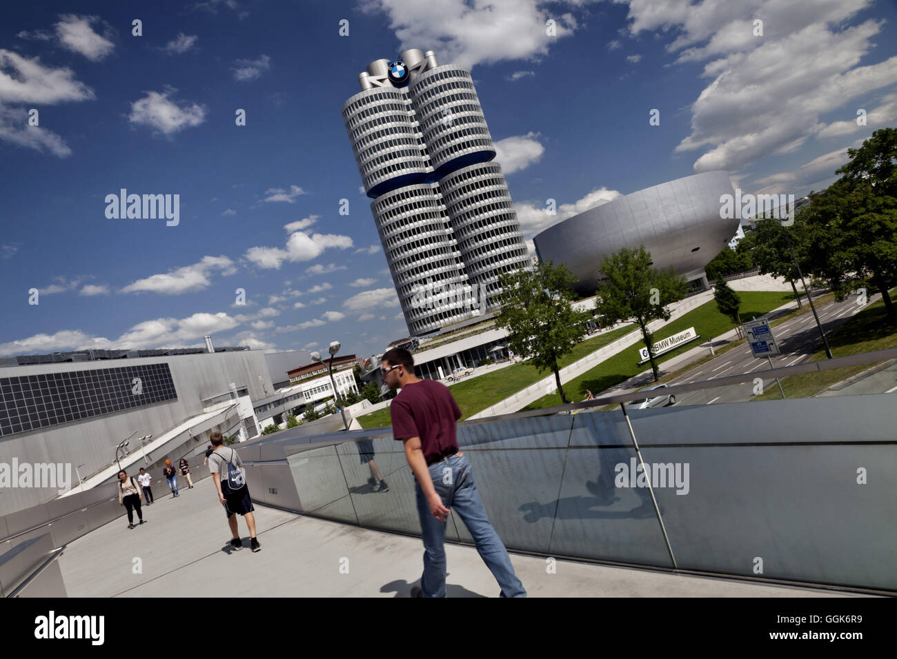 BMW headquarters, Munich, Bavaria, Germany Stock Photo