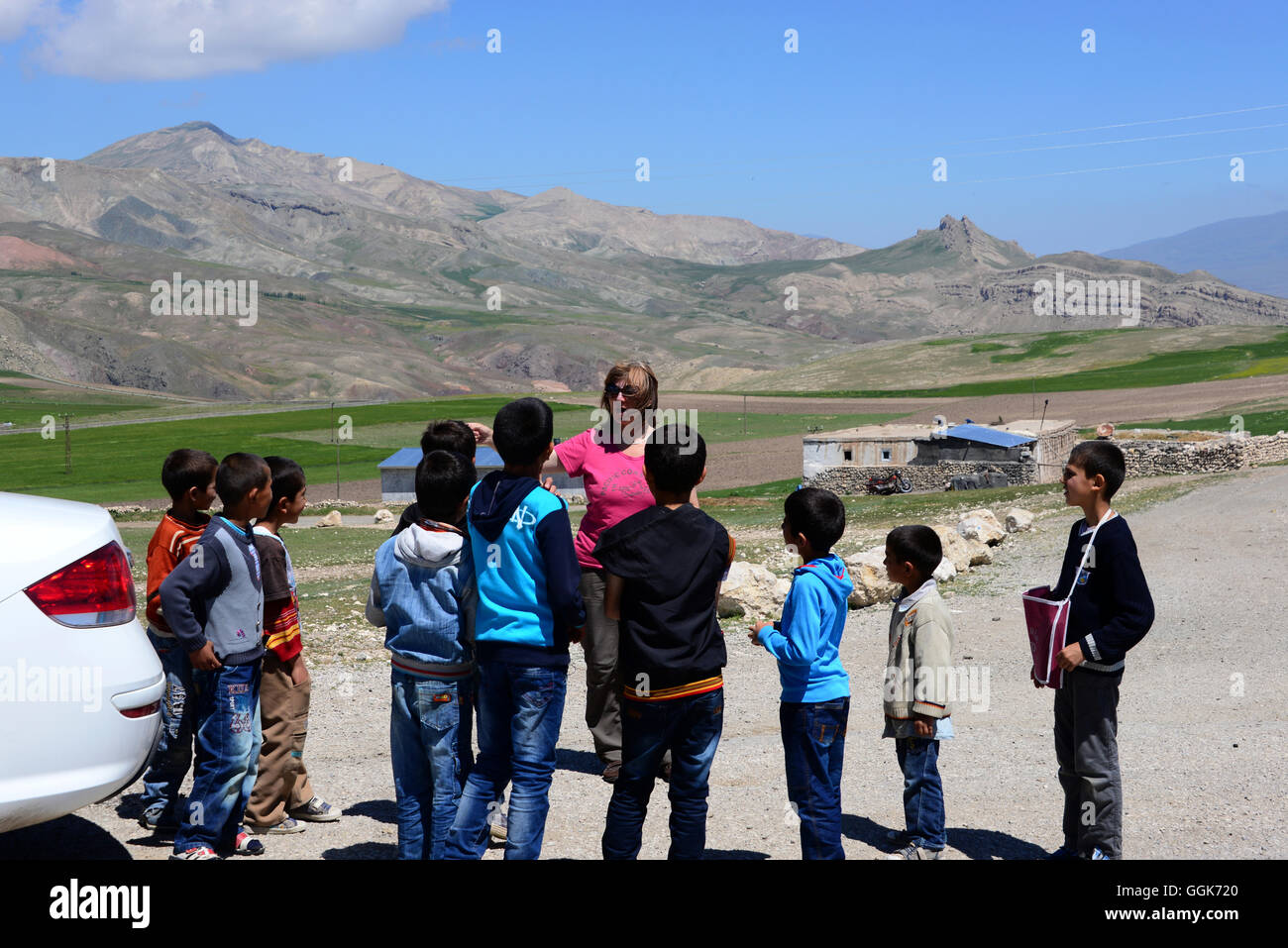 Dogubayazit at Ararat, Kurd populated area, east Anatolia, East Turkey, Turkey Stock Photo