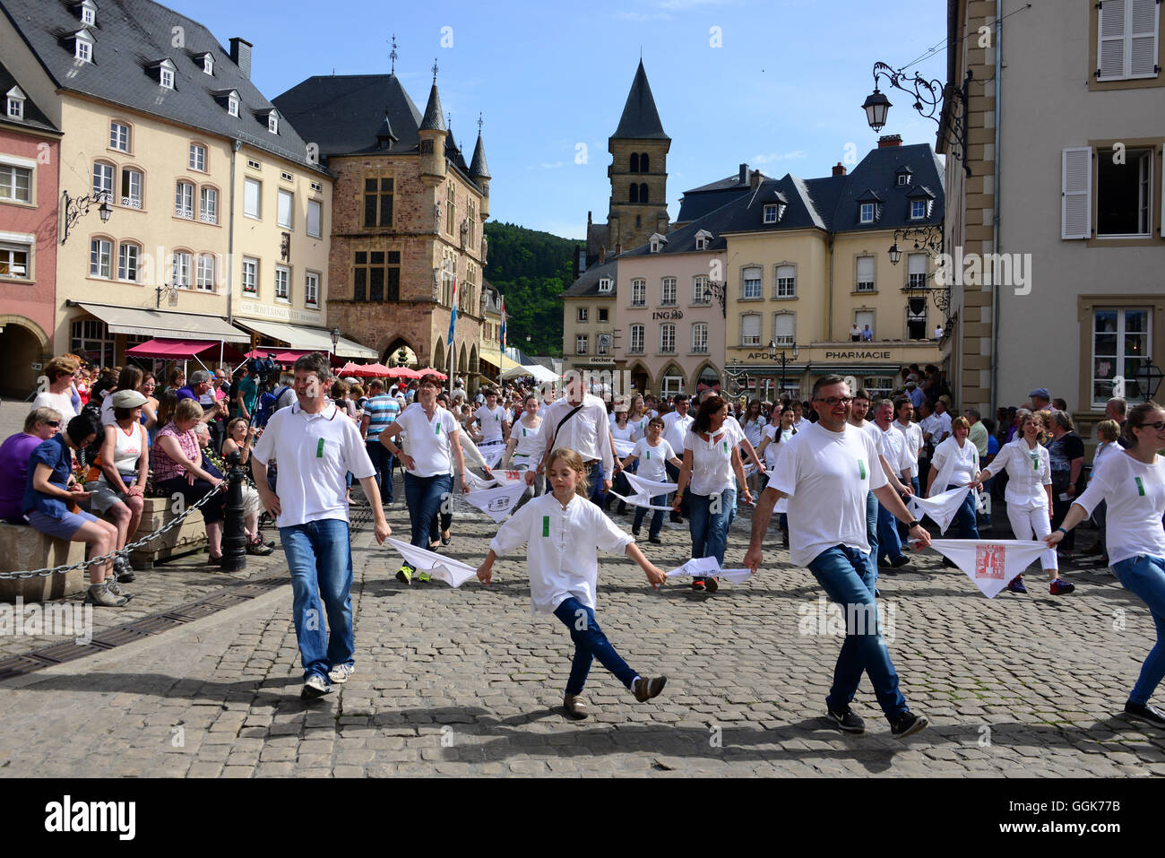 Dancing procession in Echternach, Luxembourg Stock Photo