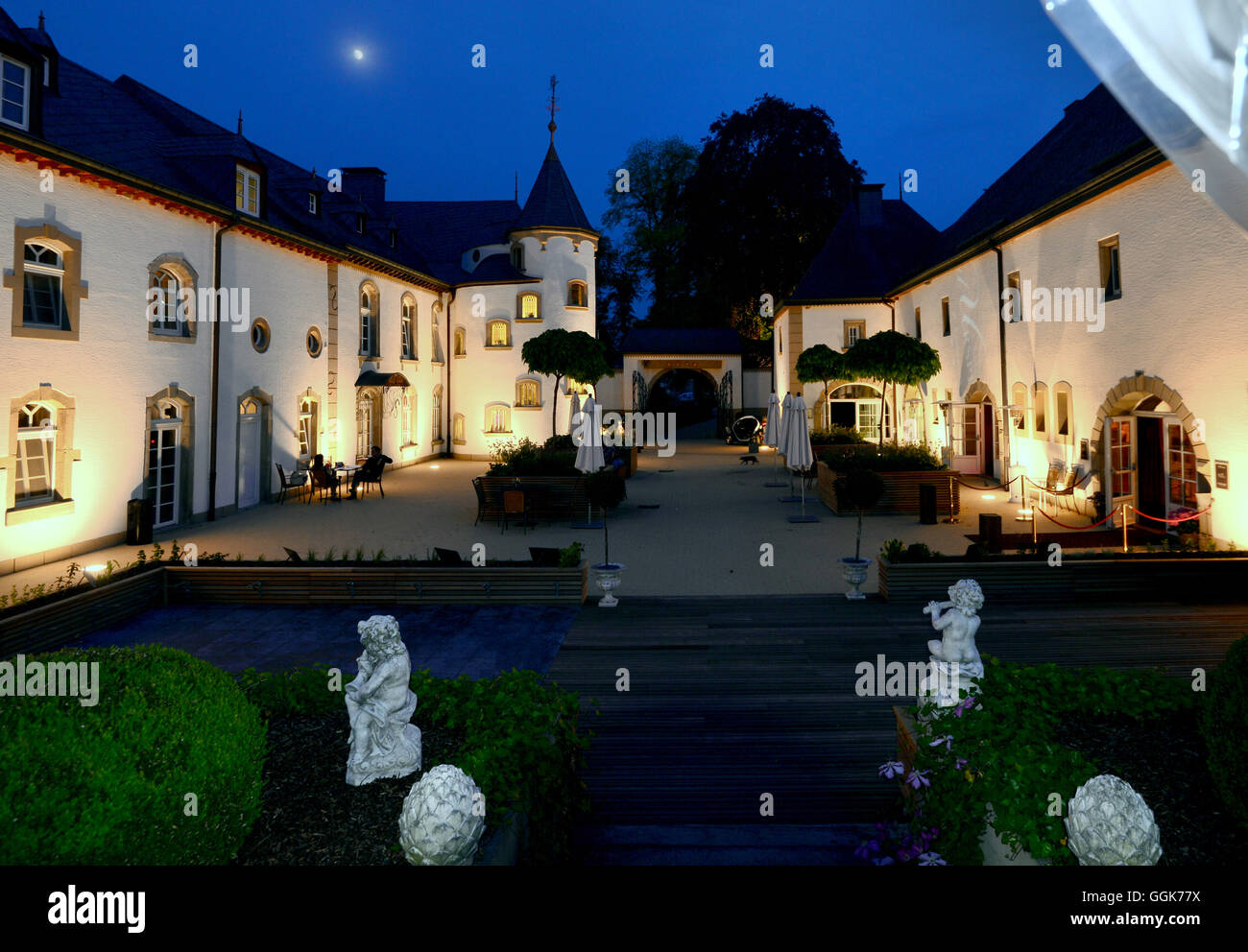 Hotel Chateau d´Urspelt, Urspelt near Clervaux, Ardennen, Luxembourg Stock Photo