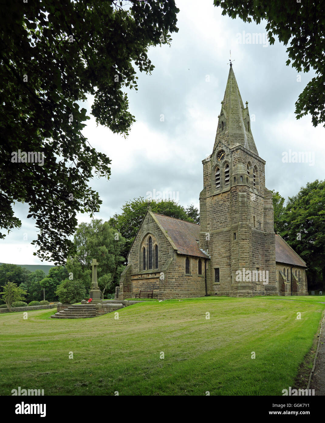 Edale Church, Edale, Peak District, Derbyshire, England, UK Stock Photo