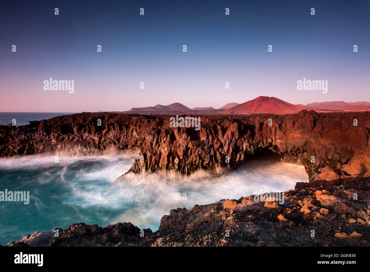 Cliffs, Los Hervideros, Lanzarote, Canary Islands, Spain Stock Photo