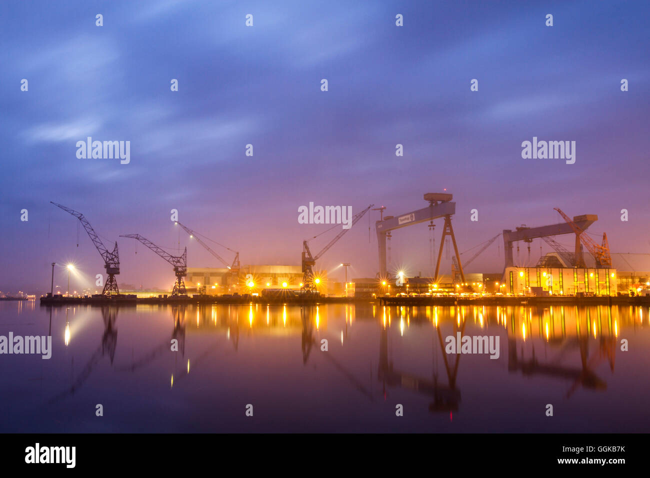 Docksyard, Howaldtswerke-Deutsche Werft, Kiel Fjord, Baltic Sea, Kiel, Schleswig-Holstein, Germany Stock Photo