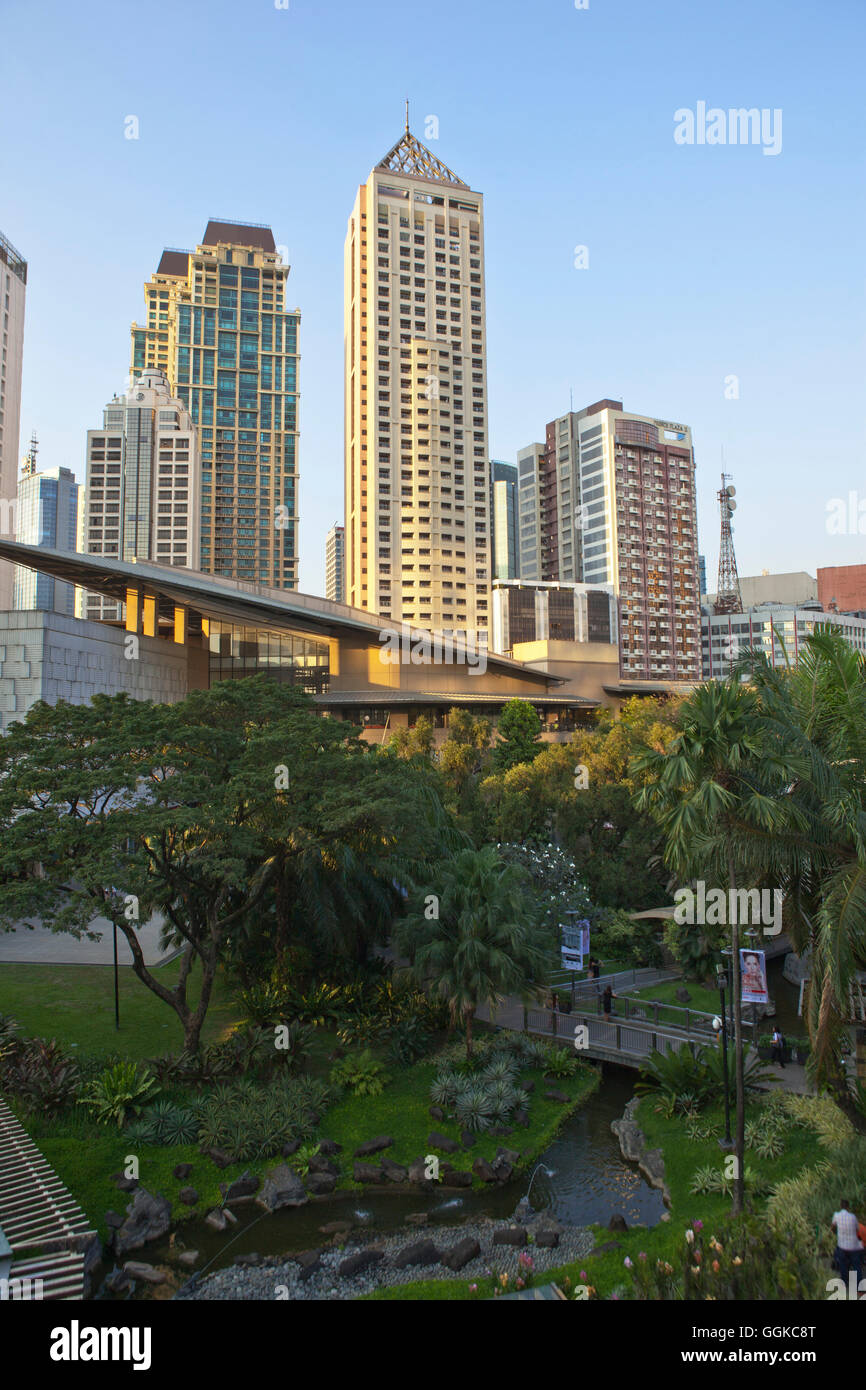 Luxury apartment buildings in Makati City, the financial district in the center oft he capital Metro Manila, Phillipines, Asia Stock Photo