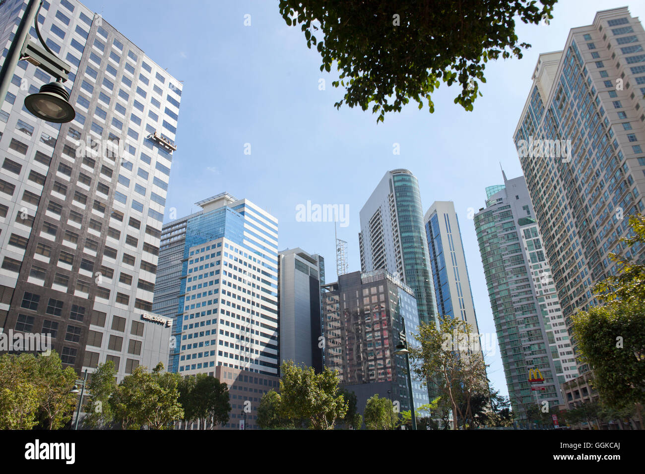 Bonifacio Global City, Luxury apartment buildings in the new the financial and business district of the capital Metro Manila, Ph Stock Photo