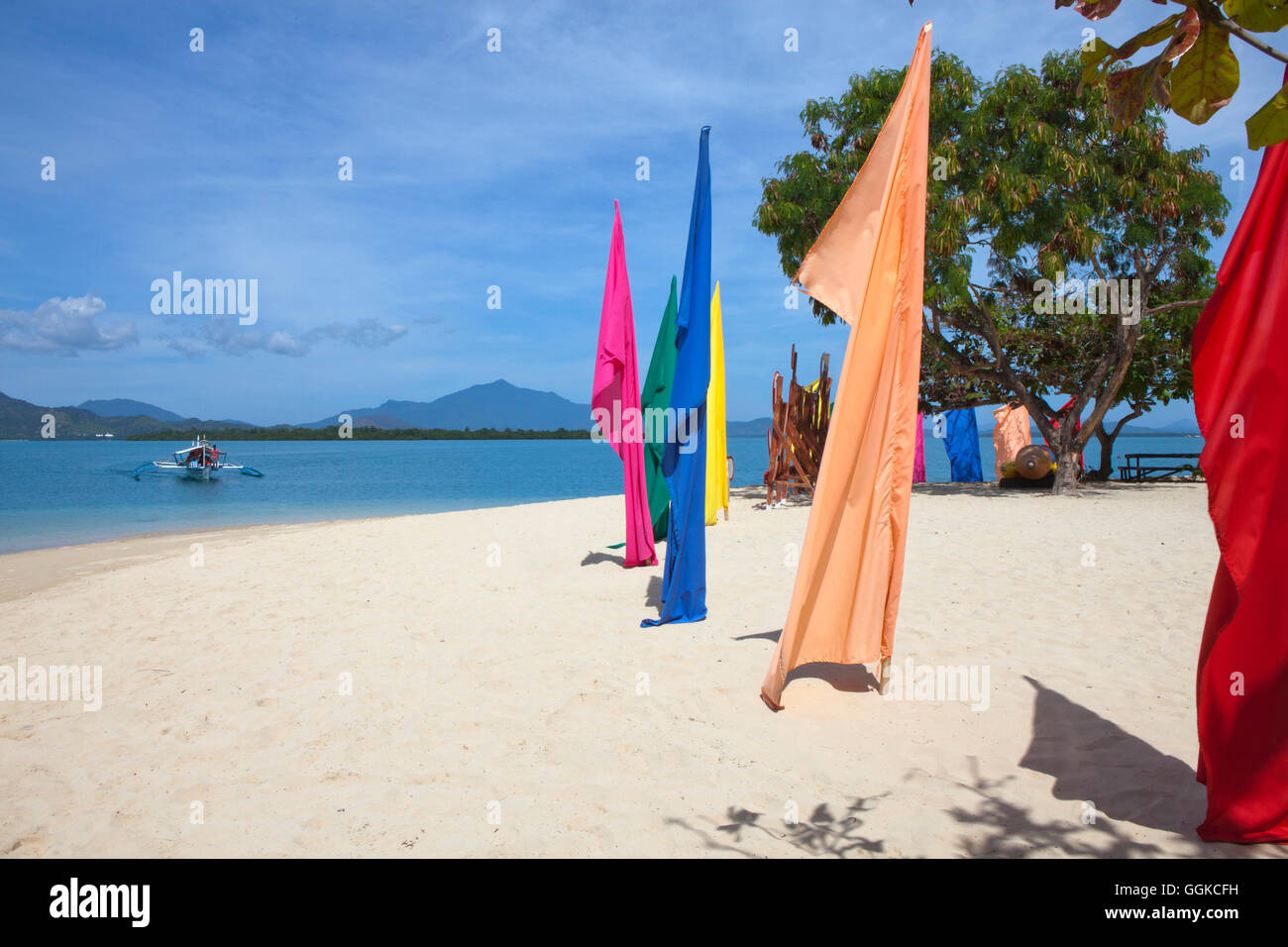 Cowrie Island at Honda Bay near Puerto Princesa, Palawan Island, Philippines, Asia Stock Photo