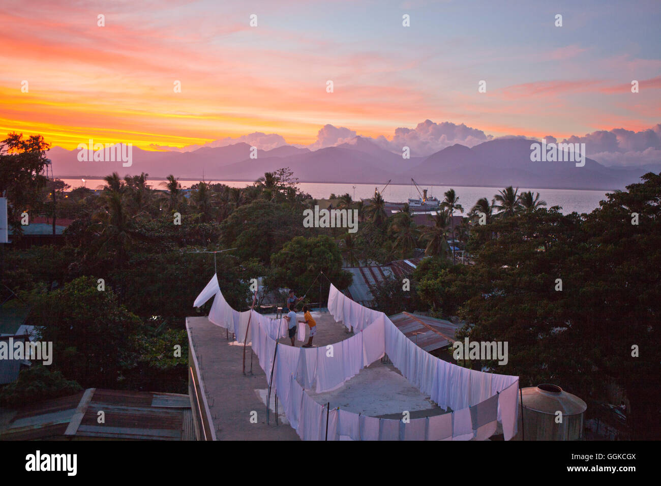 Sunset in Puerto Princesa, Palawan Island, Philippines, Asia Stock Photo