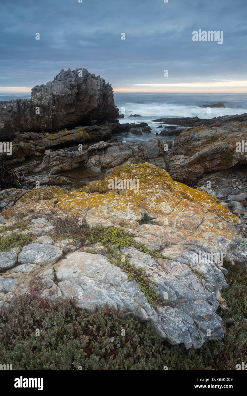 Rocky coast at Van Dyks Bay, Atlantic, Western cape, South Africa Stock Photo