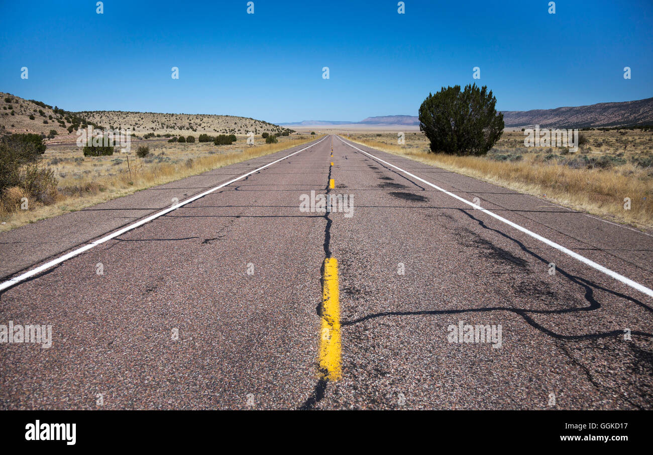 Road through the Colorado Plateau, Arizona, USA Stock Photo