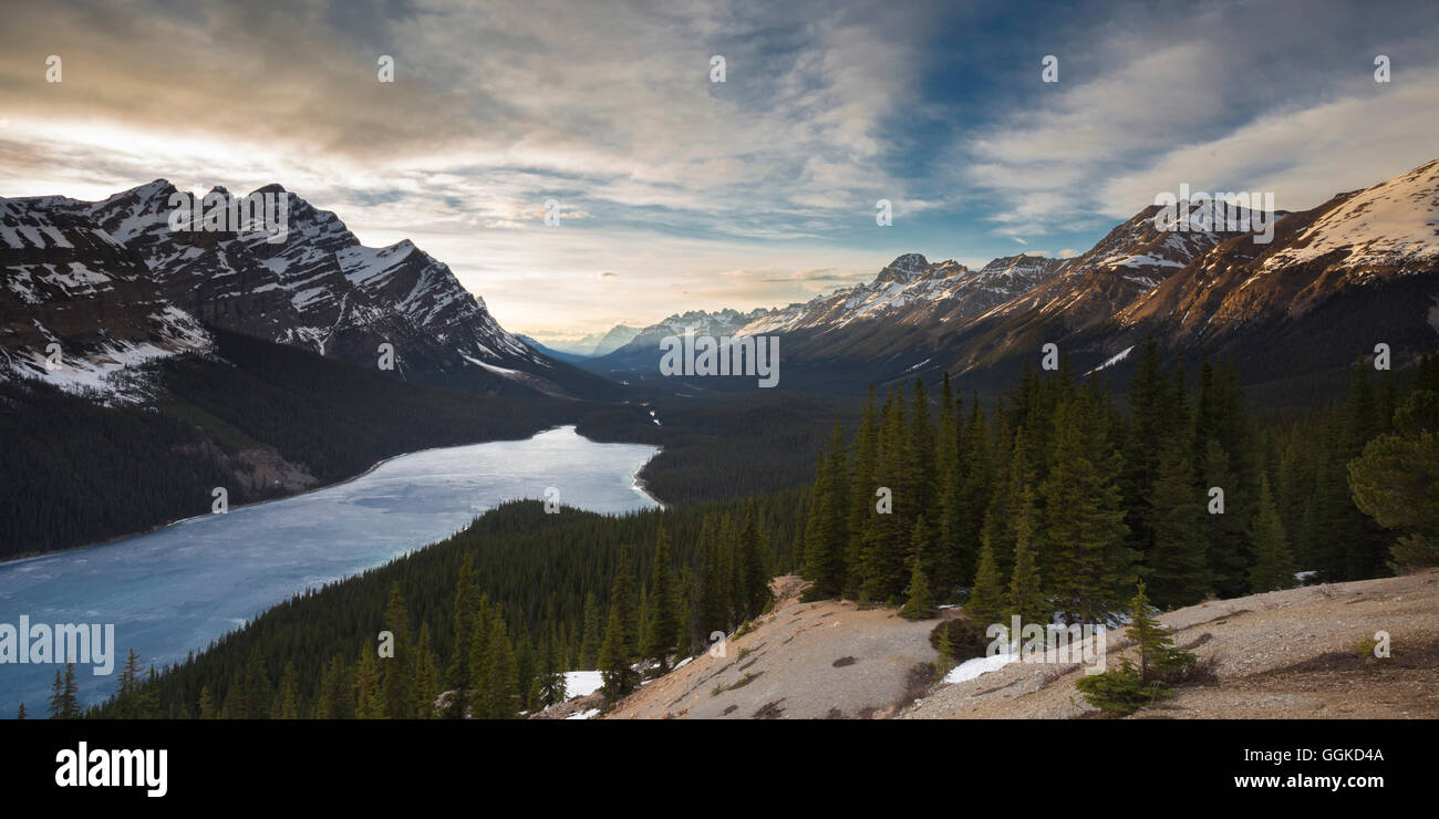 Caldron Peak, Banff National Park, Icefields Parkway, Alberta, Rocky Mountains, Canada Stock Photo